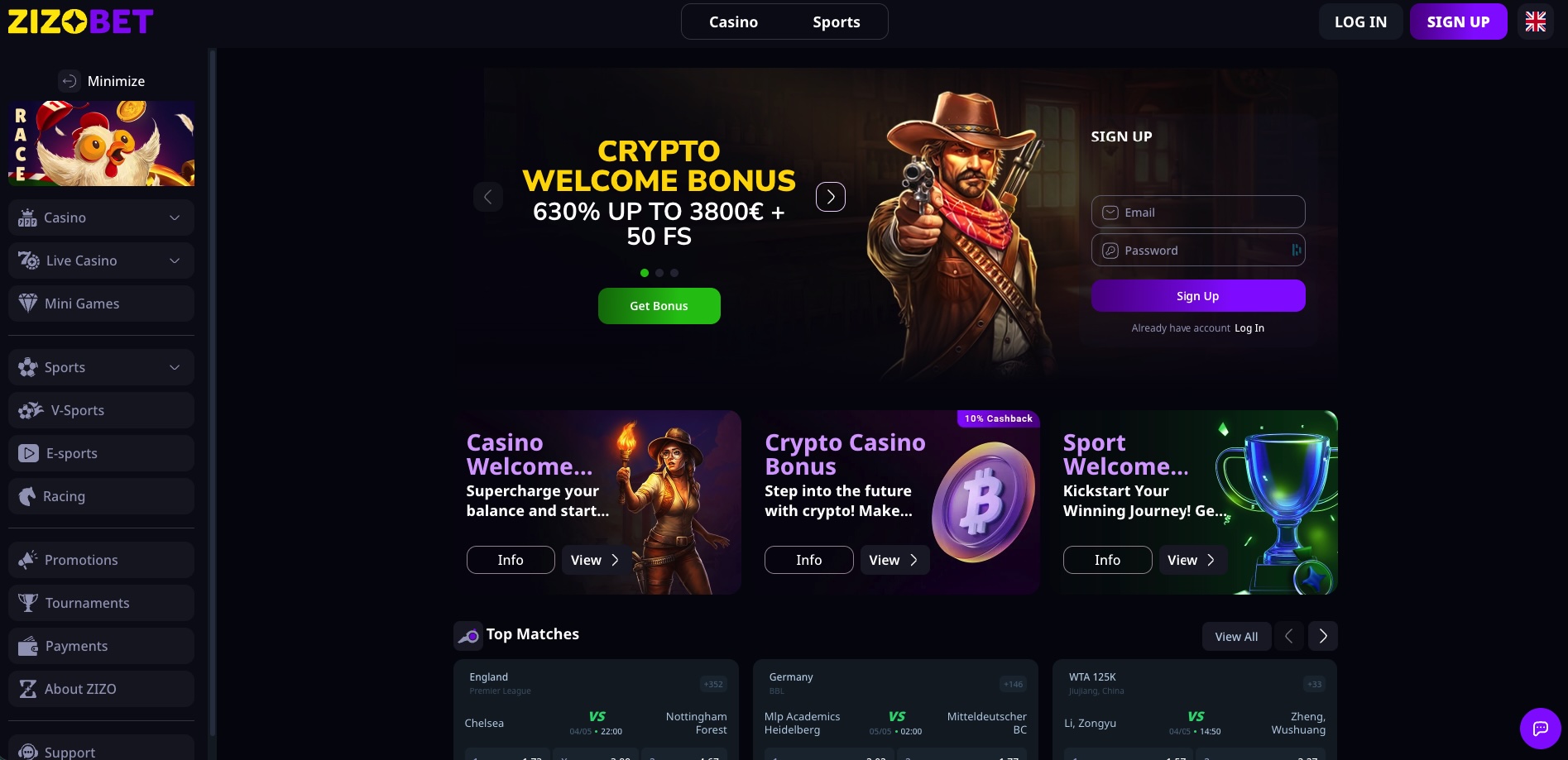 Zizobet best real money online casino slots